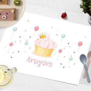 Placemat baptism party, Cup cakes time