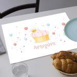 Placemat baptism party, Cup cakes time
