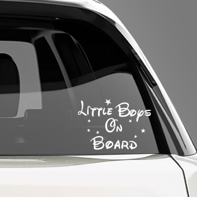 Baby car sticker Little boys on board