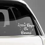 Baby car sticker Little boys on board
