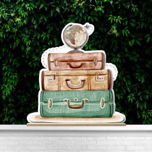 Wooden figures printed, travel theme II