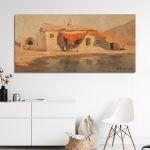 Canvas print Fishhouse, Oikonomou, panoramic
