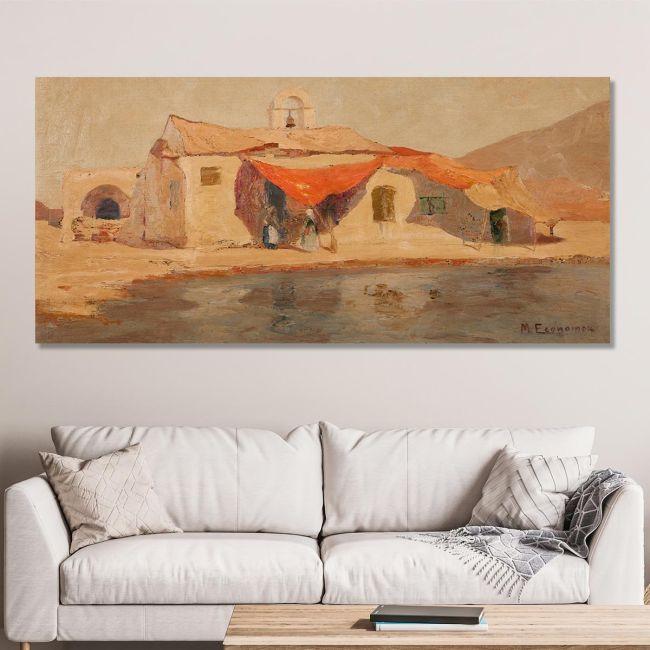 Canvas print Fishhouse, Oikonomou, panoramic
