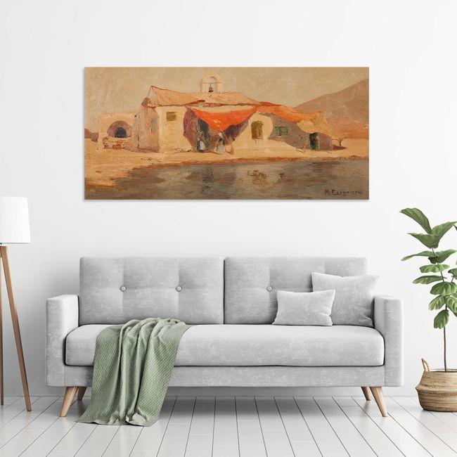 Canvas print Fishhouse, Oikonomou, panoramic