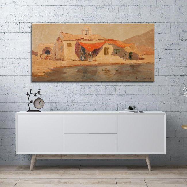 Canvas print Fishhouse, Oikonomou, panoramic