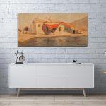 Canvas print Fishhouse, Oikonomou, panoramic