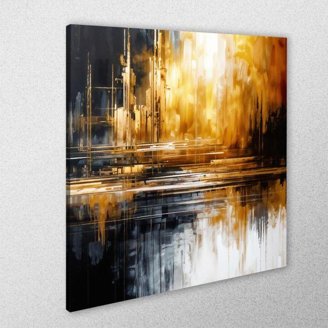 Canvas print Abstract lines and color, square