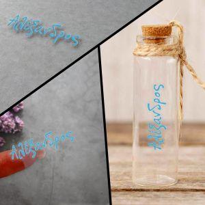 Trasnaparent Sticker label personalized die cut name boys