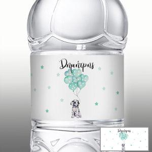 Αυτοκόλλητη ετικέτα Σκυλάκι Δαλματίας με μπαλόνια 2