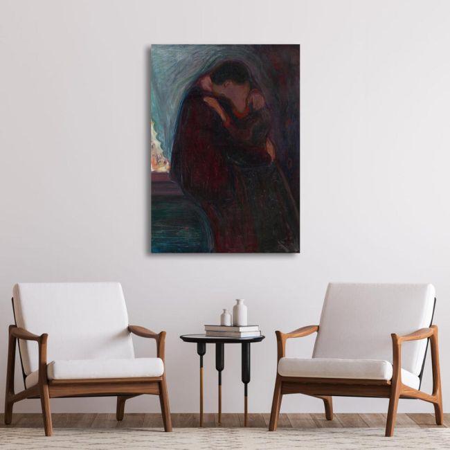 Canvas print The kiss, Munch