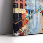Canvas print Couple walking on the streets of Paris