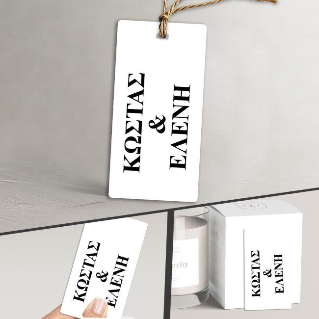 Cardboard Labels, white inner die cut heart