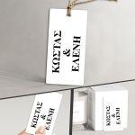 Cardboard Labels, white inner die cut heart