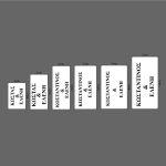 Cardboard Labels, white inner die cut heart