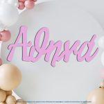 Plexiglass ροζ, καλλιγραφικό όνομα προσωποποιημένο