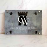 Plexiglass Sign,laser cut text or logo and printed text