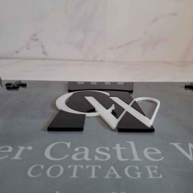 Plexiglass Sign,laser cut text or logo and printed text