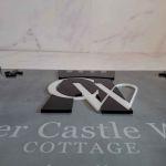 Plexiglass Sign,laser cut text or logo and printed text