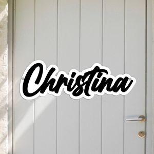 Outdoor Sign Script, plexiglass cut 2 layers