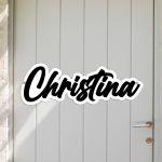 Outdoor Sign Script, plexiglass cut 2 layers