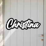 Outdoor Sign Script, plexiglass cut 2 layers