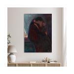 Πίνακας σε καμβά Προσφορά 50x70 cm, The kiss, Munch Edvard