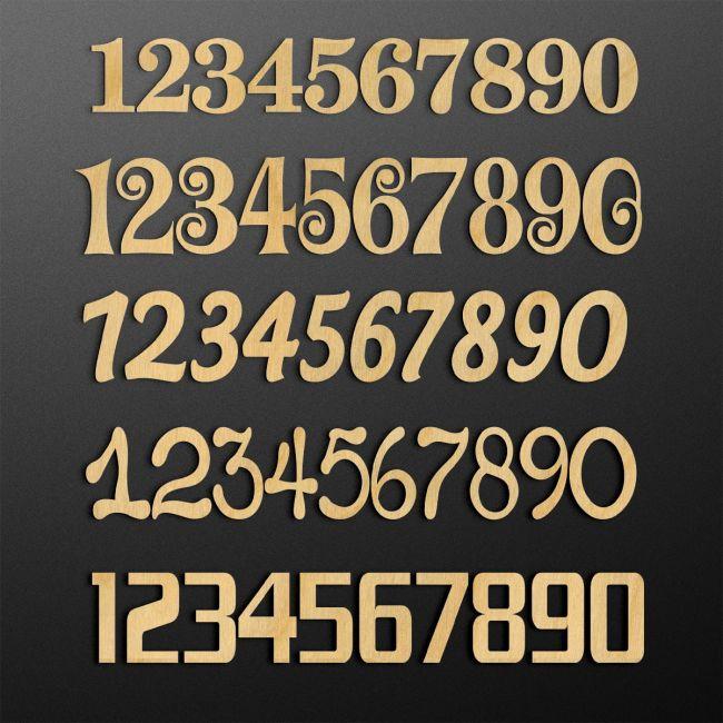 Wooden numbers