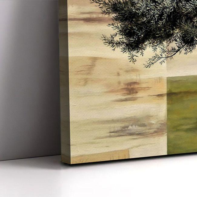 Canvas print Olive tree on a triptych background