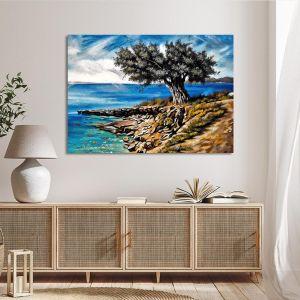 Canvas print Olive tree on the beach Framed canvas View 1 2