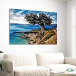 Canvas print Olive tree on the beach