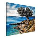 Canvas print Olive tree on the beach
