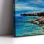 Canvas print Olive tree on the beach