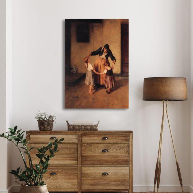 Canvas print Grandmother and grandchildren, Gizis