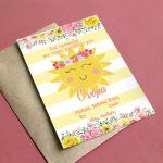 Party invitation Sun and Flowers