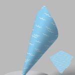 Paper candy cones blue elefant