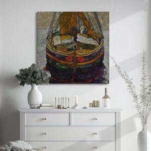 Canvas print Trieste fishing boat, Schiele Egon 2