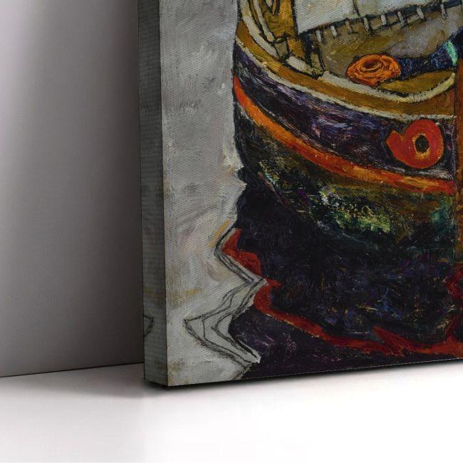 Canvas print Trieste fishing boat, Schiele Egon