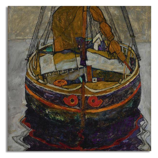 Πίνακας ζωγραφικής Trieste fishing boat, Schiele E.