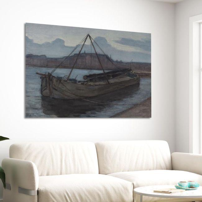 Canvas print Evening at Weesperzijde Sun, Mondrian P.