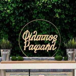 Δυο ονόματα για αψίδα βάπτισης, ξύλινο 2