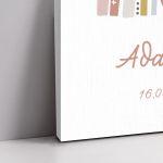 Canvas print welcome to my baptism, Nordic rainbow