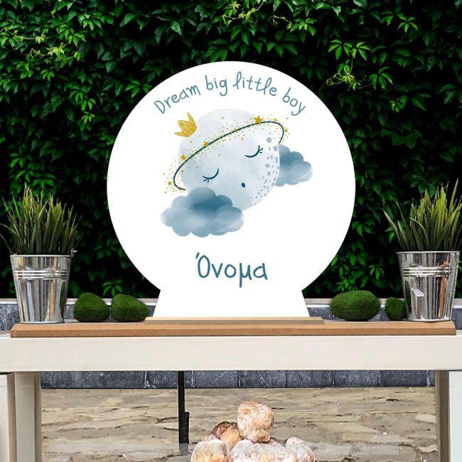 Wooden printed sign,Prince moon