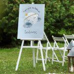 Πίνακας σε καμβά υποδοχής βάπτισης Φεγγαράκι πρίγκιπας Καμβάς τελαρωμένος