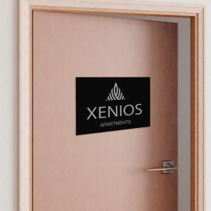 Entrance Sign black plexiglass engraved letters 2