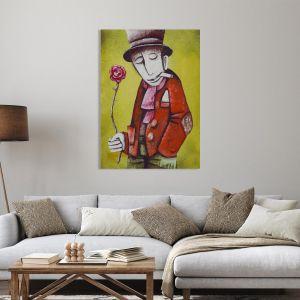 Πίνακας σε καμβά Flower in hand Όψη 1 2