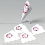 Χωνάκια ζαχαρωτών, Στεφανάκι λουλουδιών με όνομα και ημερομηνία