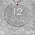 Plexiglas key ring, tranparent plexi engraved, personalized