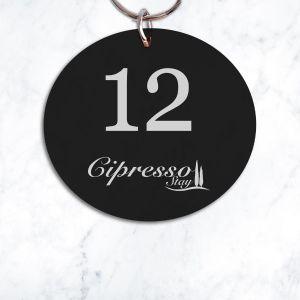 Plexiglas key ring, tranparent plexi engraved, personalized