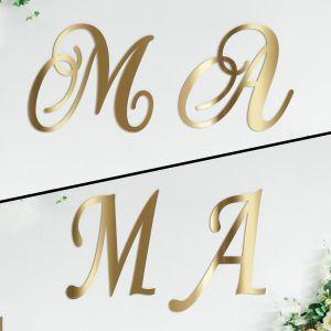 Plexiglass Gold Mirror Set 2 monograms personalized