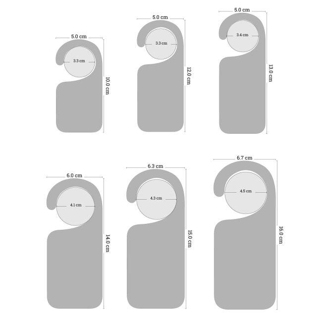 Plexiglass Door Hangers Διάφανο, για πόμολο πόρτας, προσωποποιημένο με χάραξη κειμένου και λογότυπο